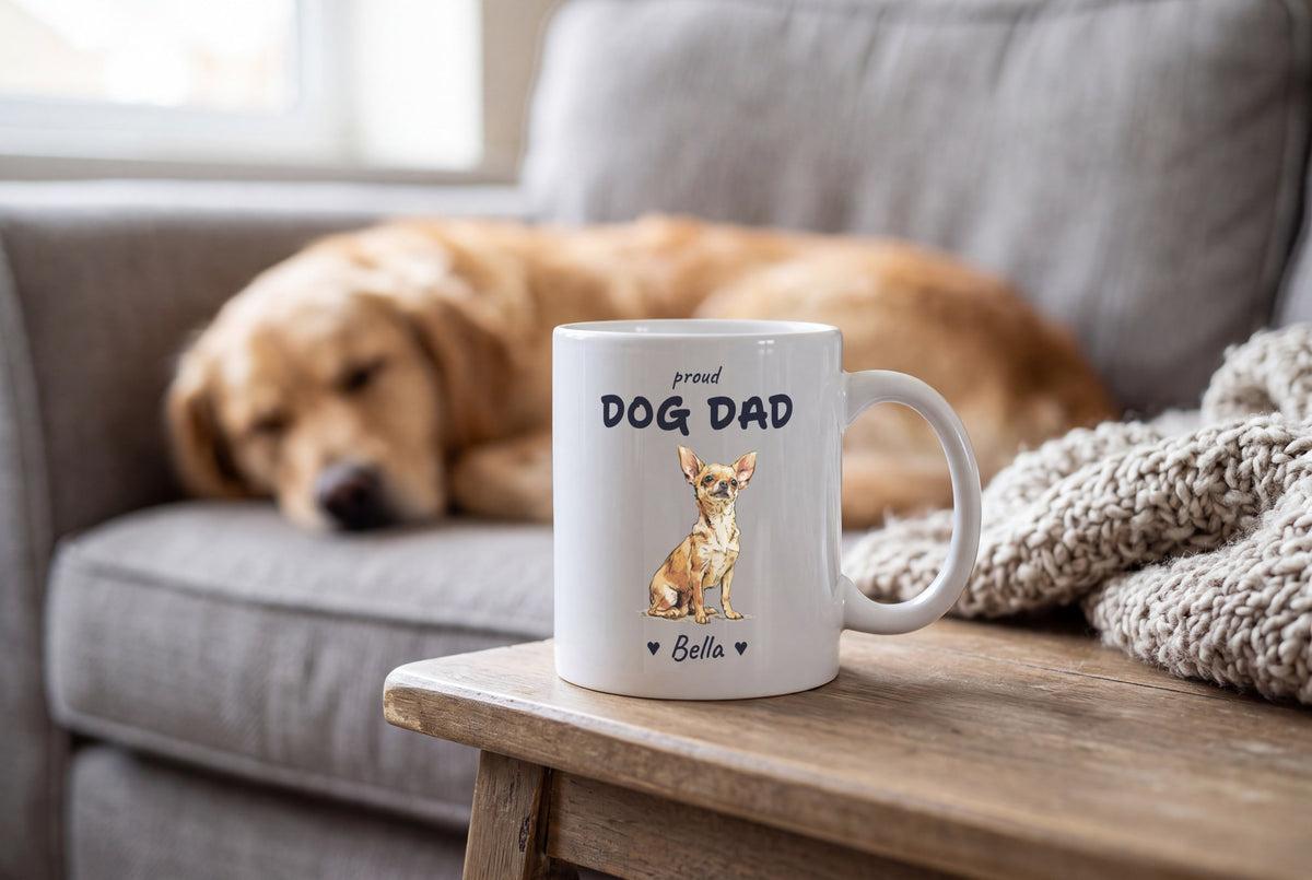Lifestyle: Personalised Chihuahua Dog Dad Mug