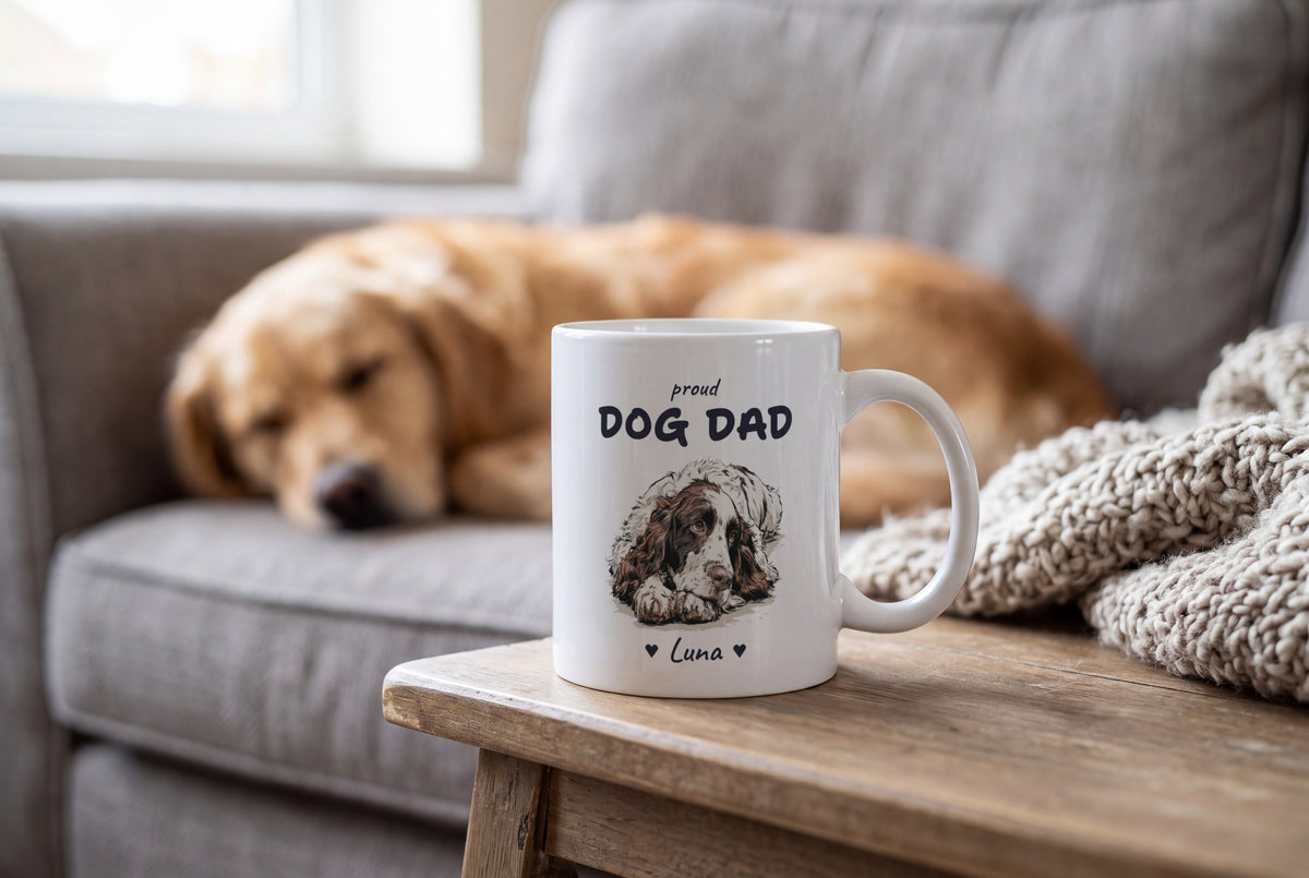 Lifestyle: Personalised Springer Spaniel Dog Dad Mug