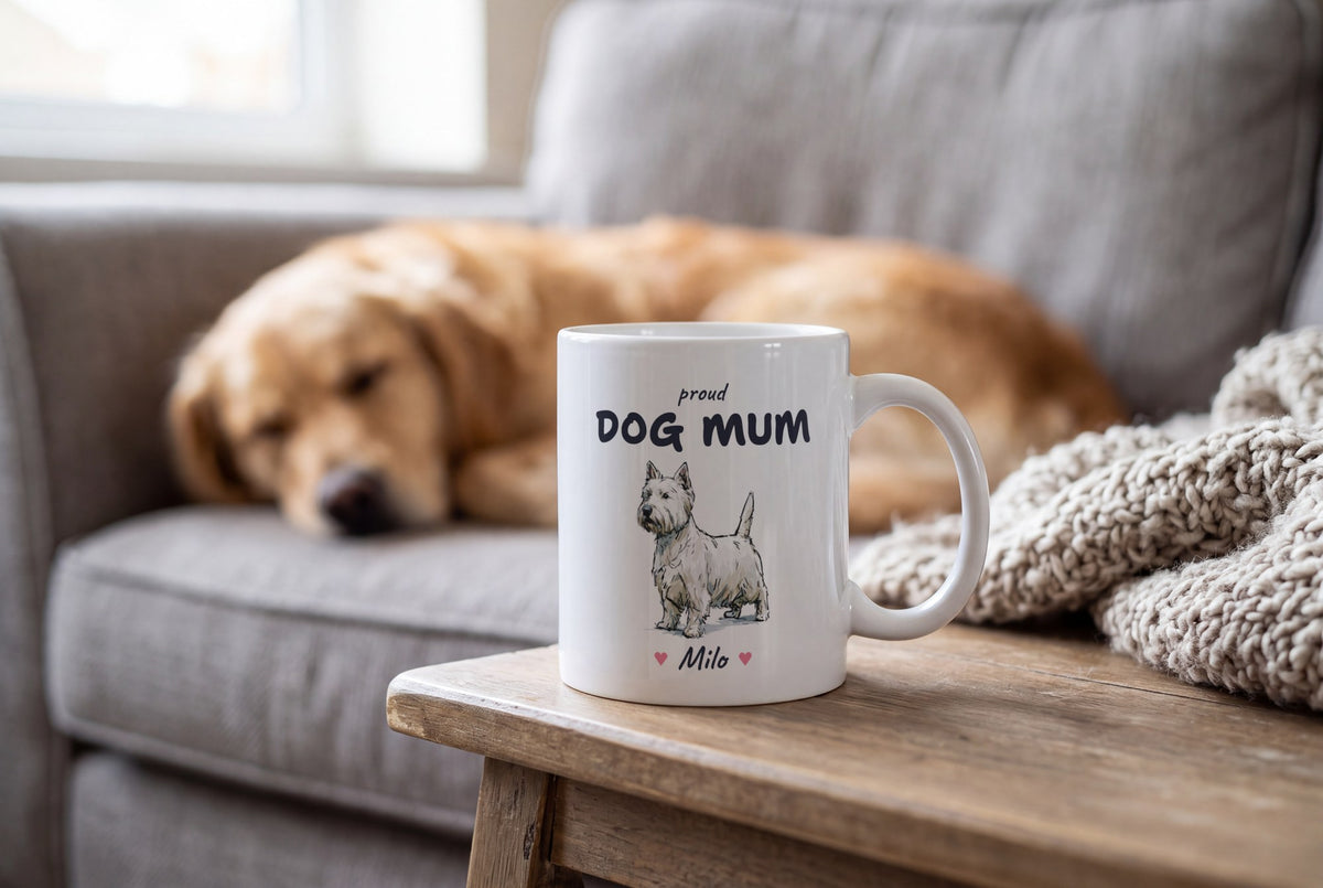 Lifestyle: Personalised Westie Dog Mum Mug