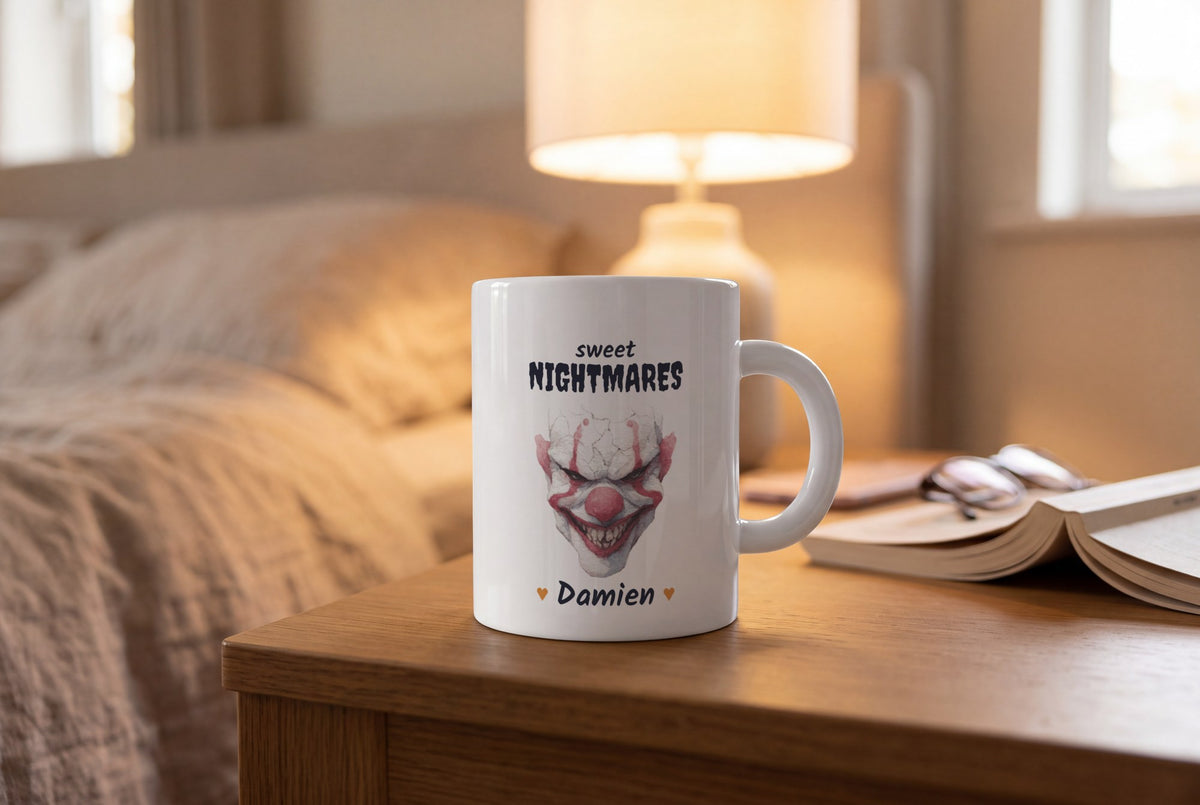 Lifestyle: Personalised Evil Clown Mug, Sweet Nightmares