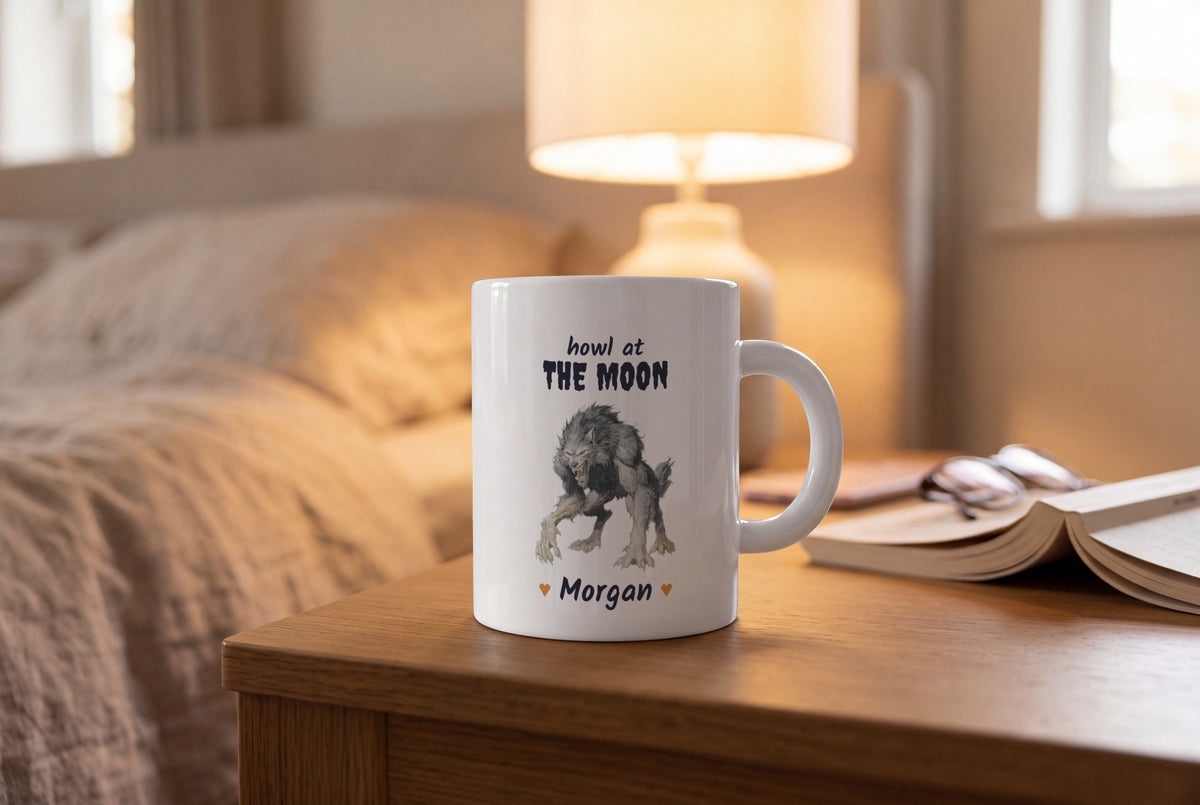 Lifestyle: Personalised Werewolf Mug, Howl At The Moon