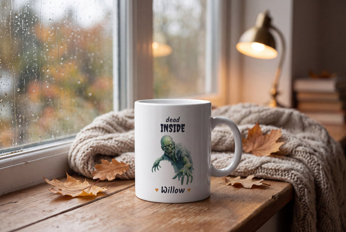 Lifestyle: Personalised Zombie Mug, Dead Inside