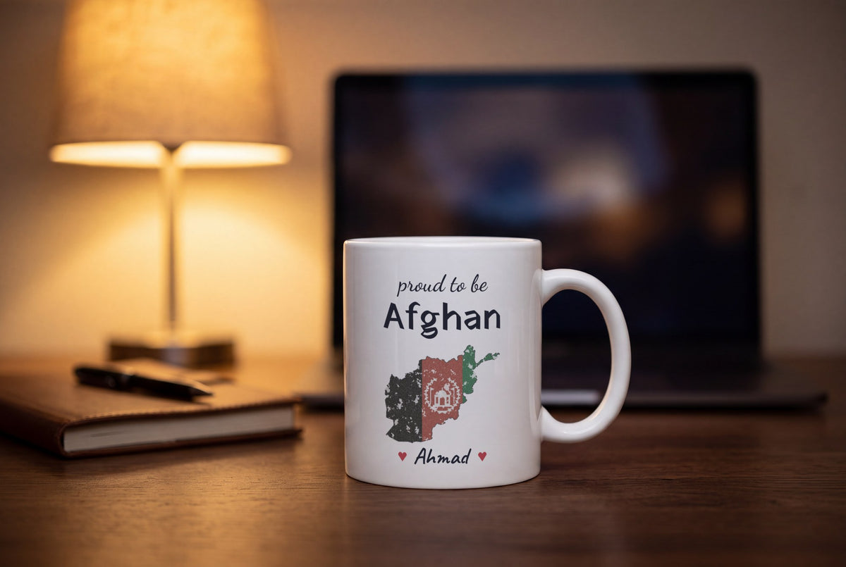 Lifestyle: Personalised Afghanistan Map Mug, Proud To Be Afghan