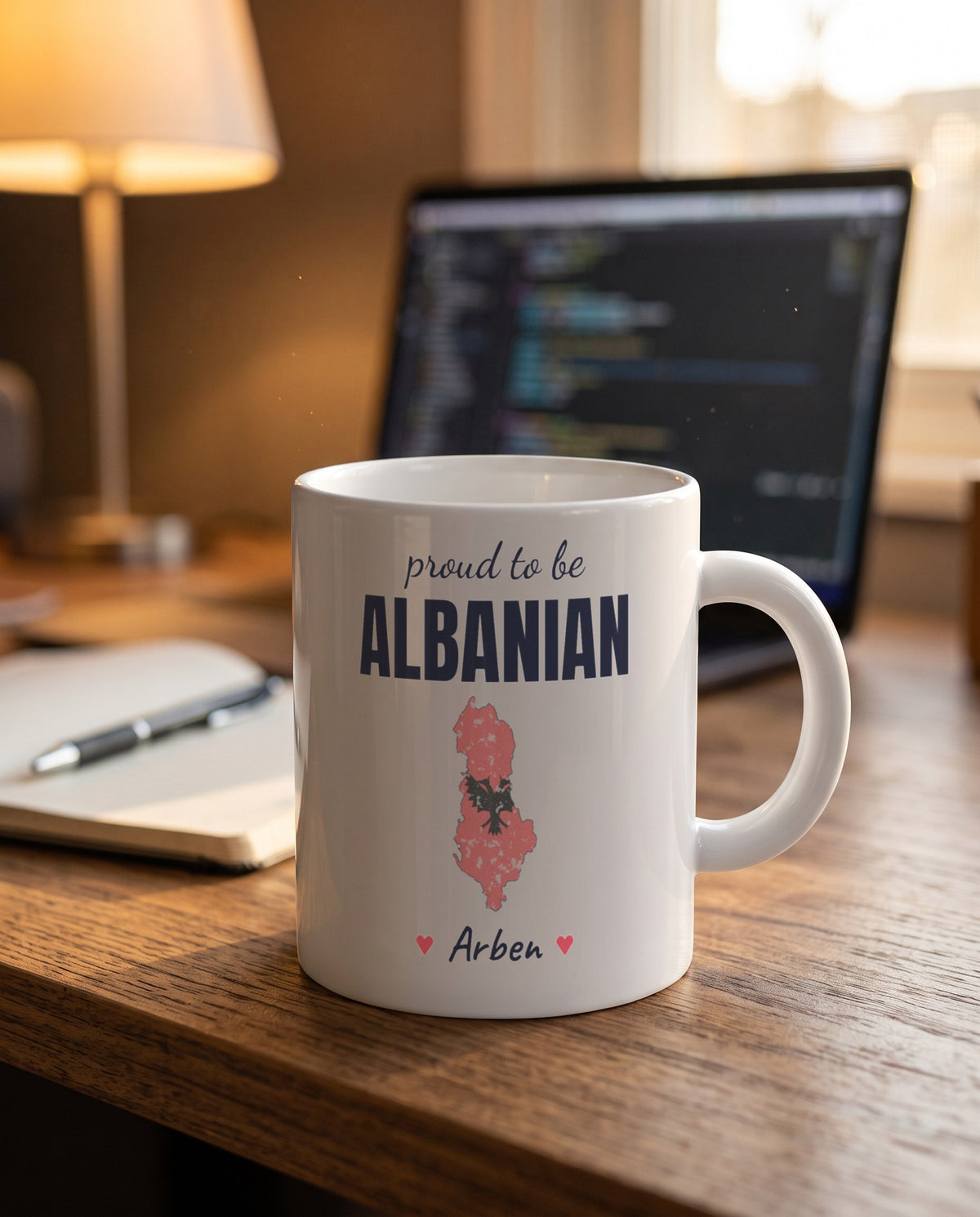 Lifestyle: Personalised Albania Map Mug, Proud To Be Albanian