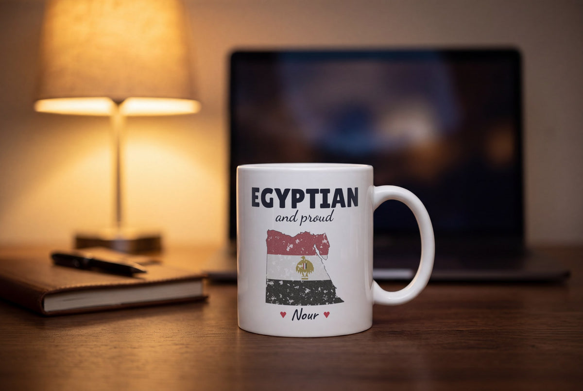 Lifestyle: Personalised Egypt Map Mug, Egyptian And Proud