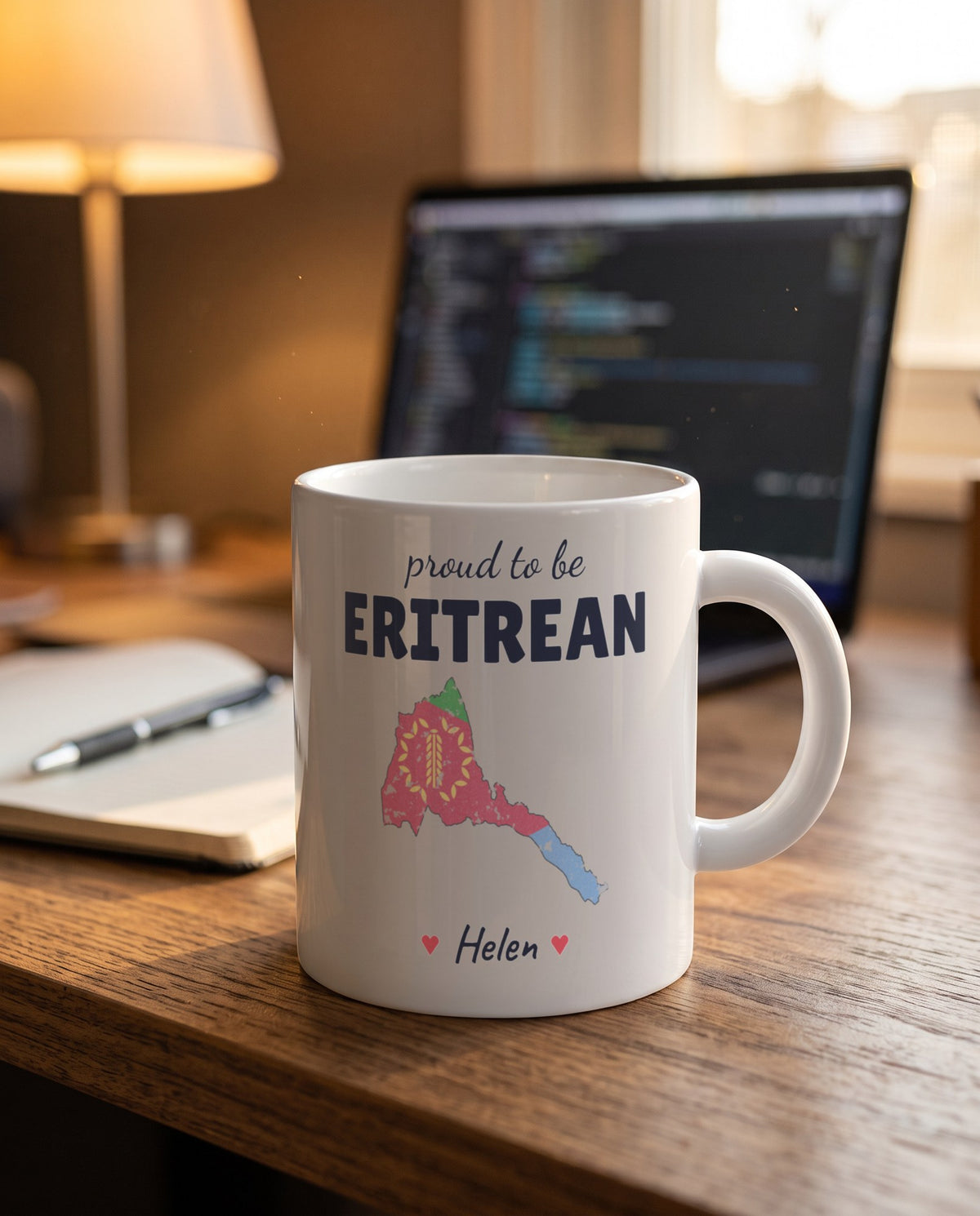 Lifestyle: Personalised Eritrea Map Mug, Proud To Be Eritrean
