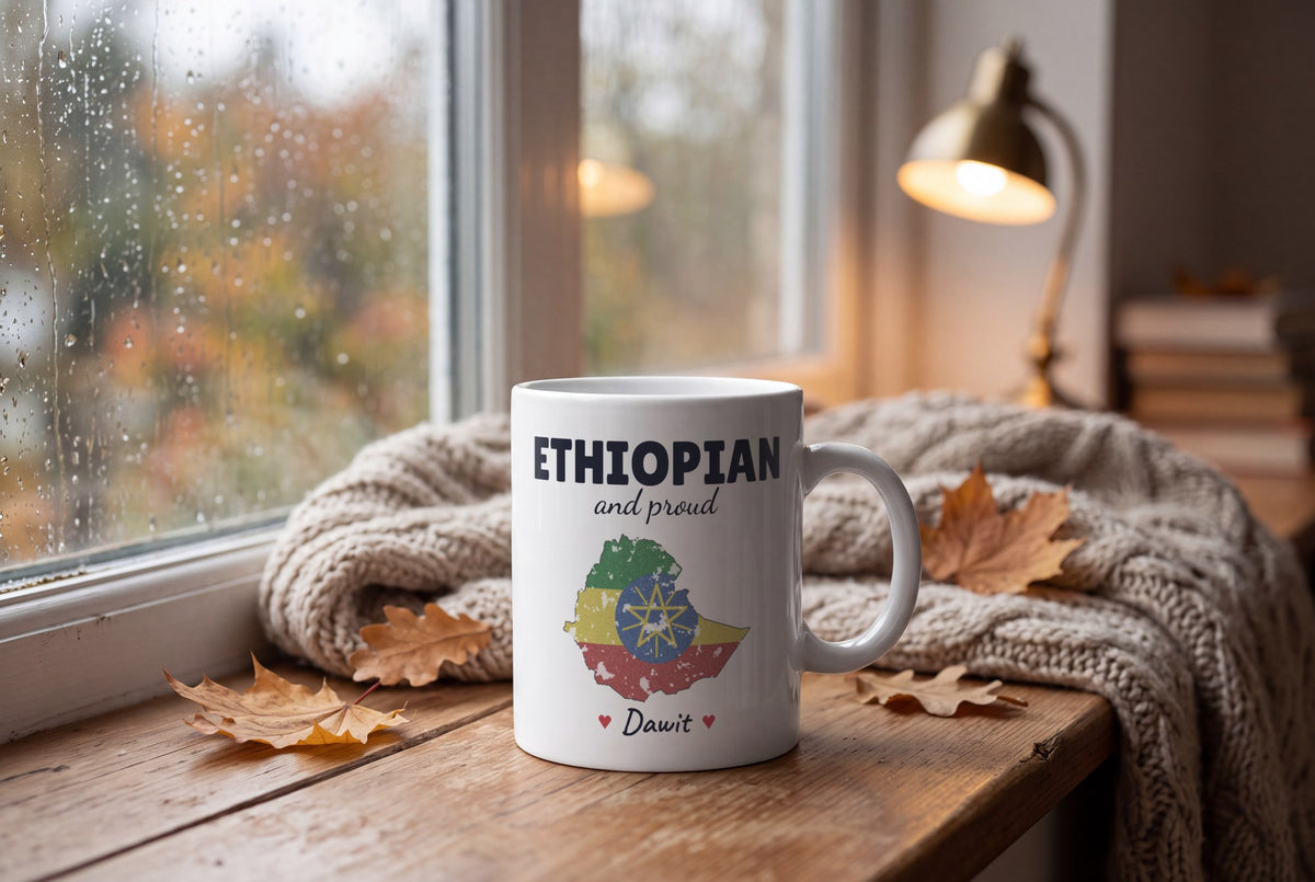 Lifestyle: Personalised Ethiopia Map Mug, Ethiopian And Proud