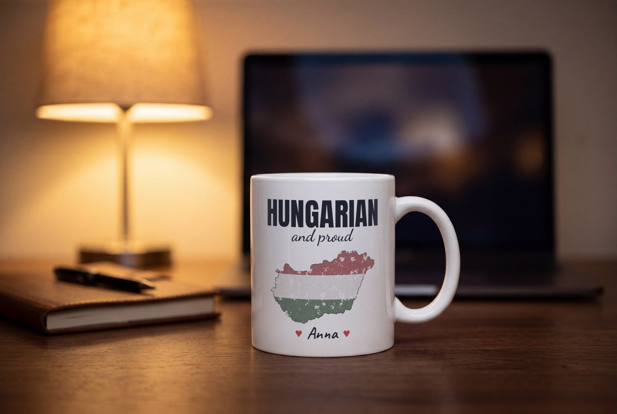 Lifestyle: Personalised Hungary Map Mug, Hungarian And Proud