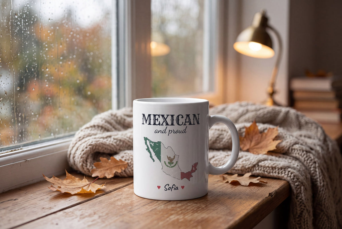 Lifestyle: Personalised Mexico Map Mug, Mexican And Proud