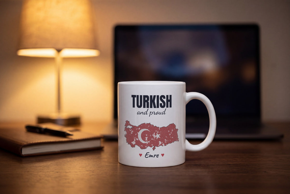 Lifestyle: Personalised Turkey Map Mug, Turkish And Proud