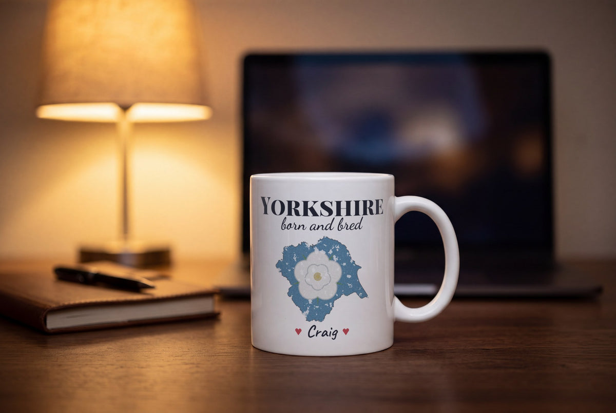 Lifestyle: Personalised Yorkshire Map Mug, Yorkshire Born And Bred