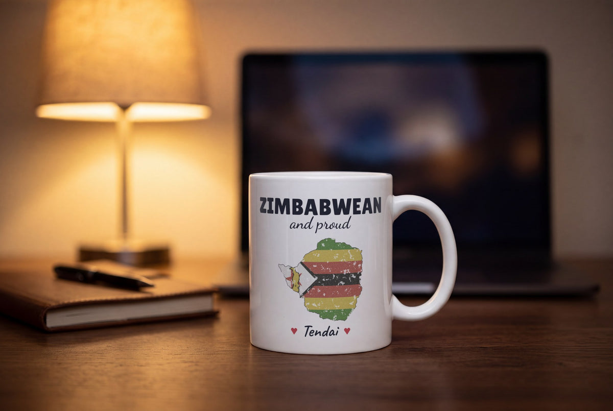Lifestyle: Personalised Zimbabwe Map Mug, Zimbabwean And Proud