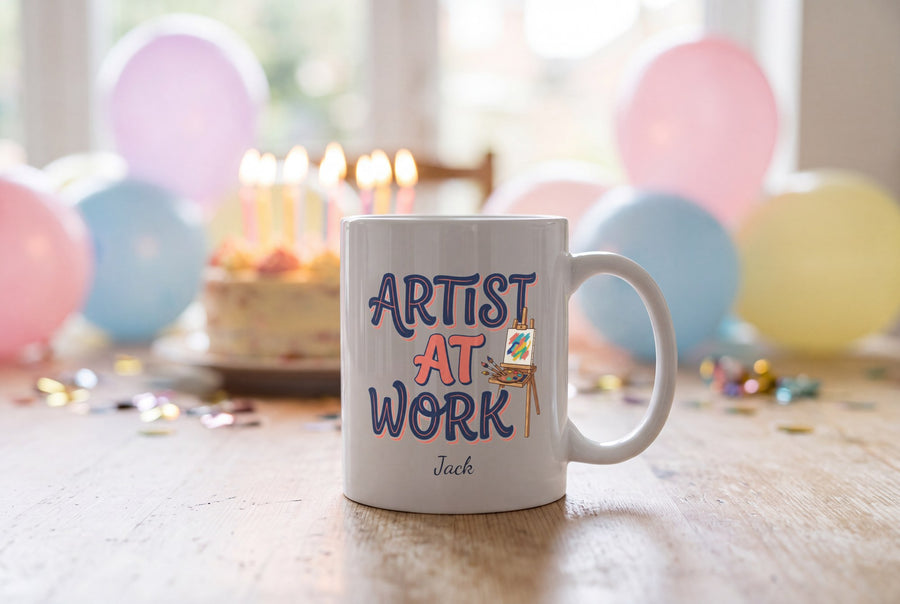 Lifestyle: Personalised Artist At Work Mug