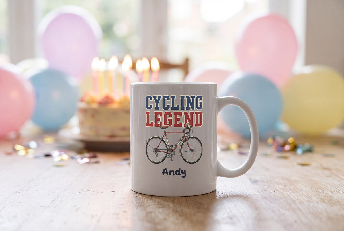 Lifestyle: Personalised Cycling Legend Mug