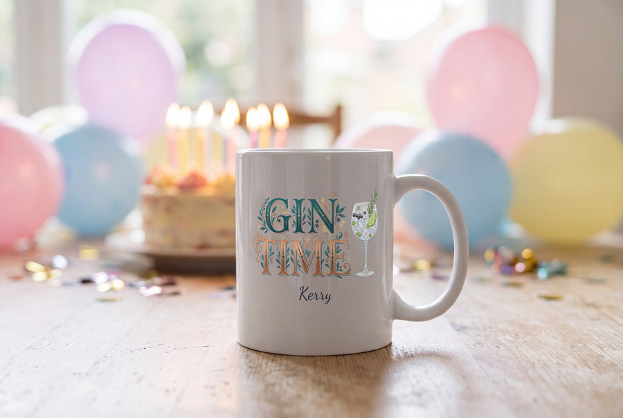 Lifestyle: Personalised Gin Time Mug