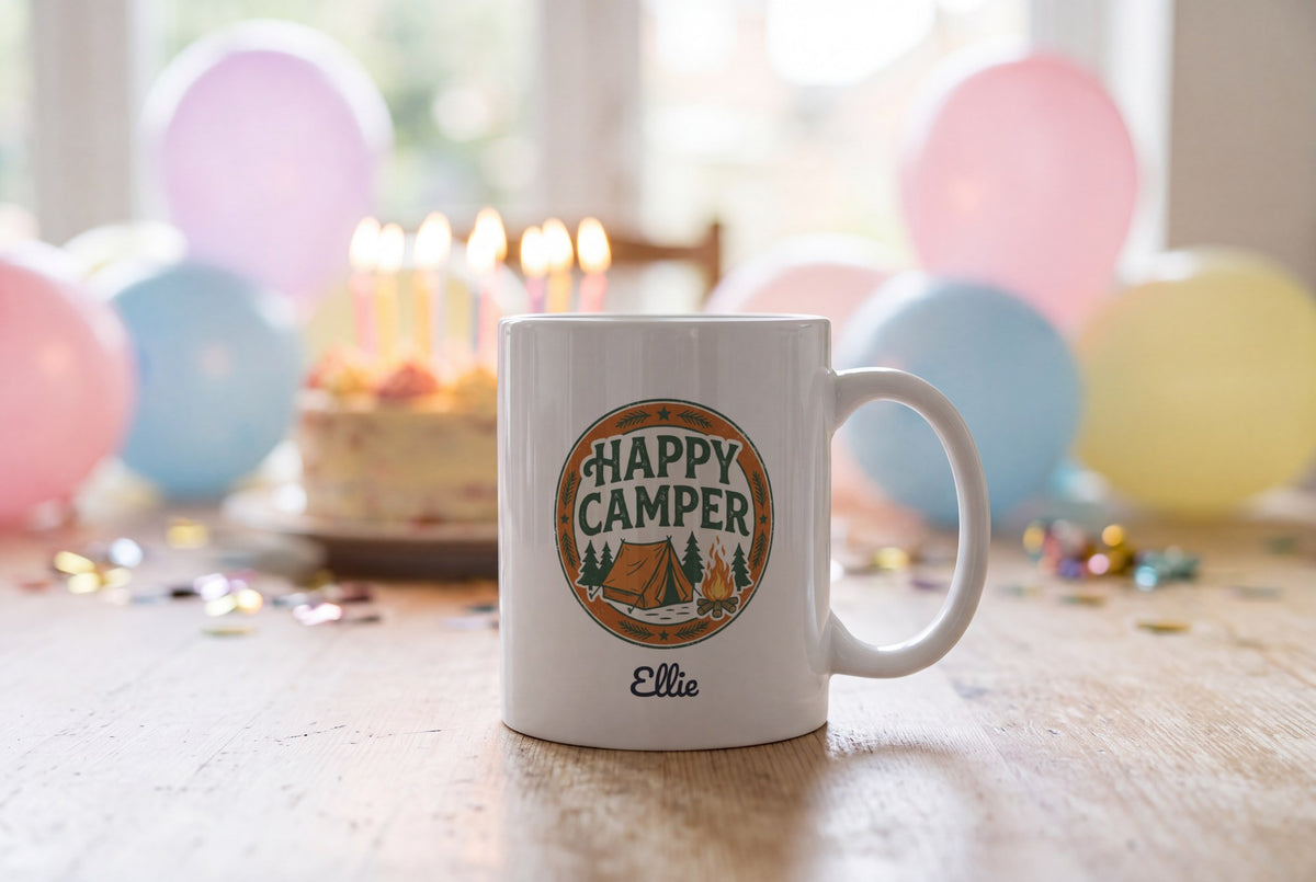 Lifestyle: Personalised Happy Camper Mug
