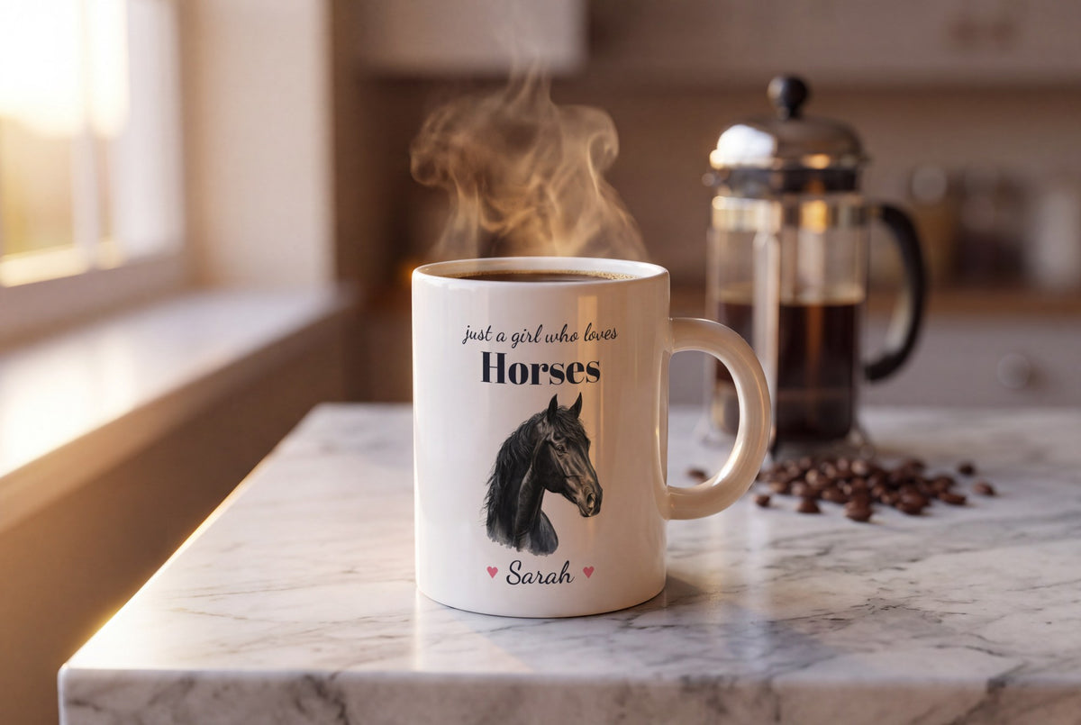 Lifestyle: Personalised Horse Mug, Just A Girl Who Loves Horses