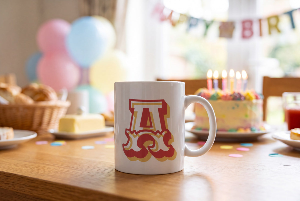 Lifestyle: Personalised Big Letter Mug, Circus Initial