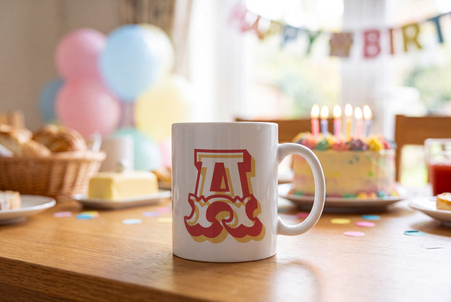 Lifestyle: Personalised Big Letter Mug, Circus Initial