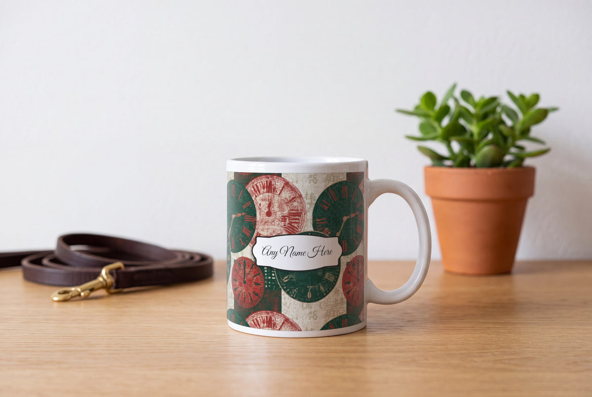 Lifestyle: Typographic Clocks Name Mug