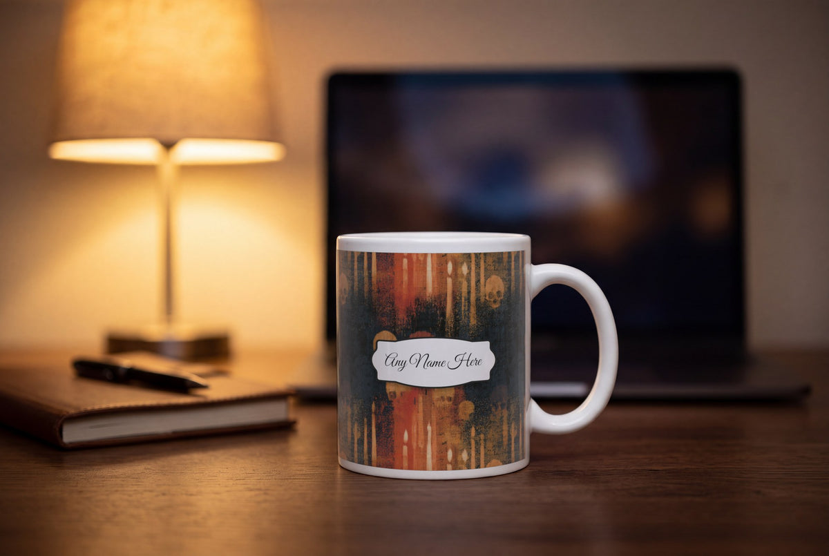 Lifestyle: Tapestry Skulls Candles Name Mug 2