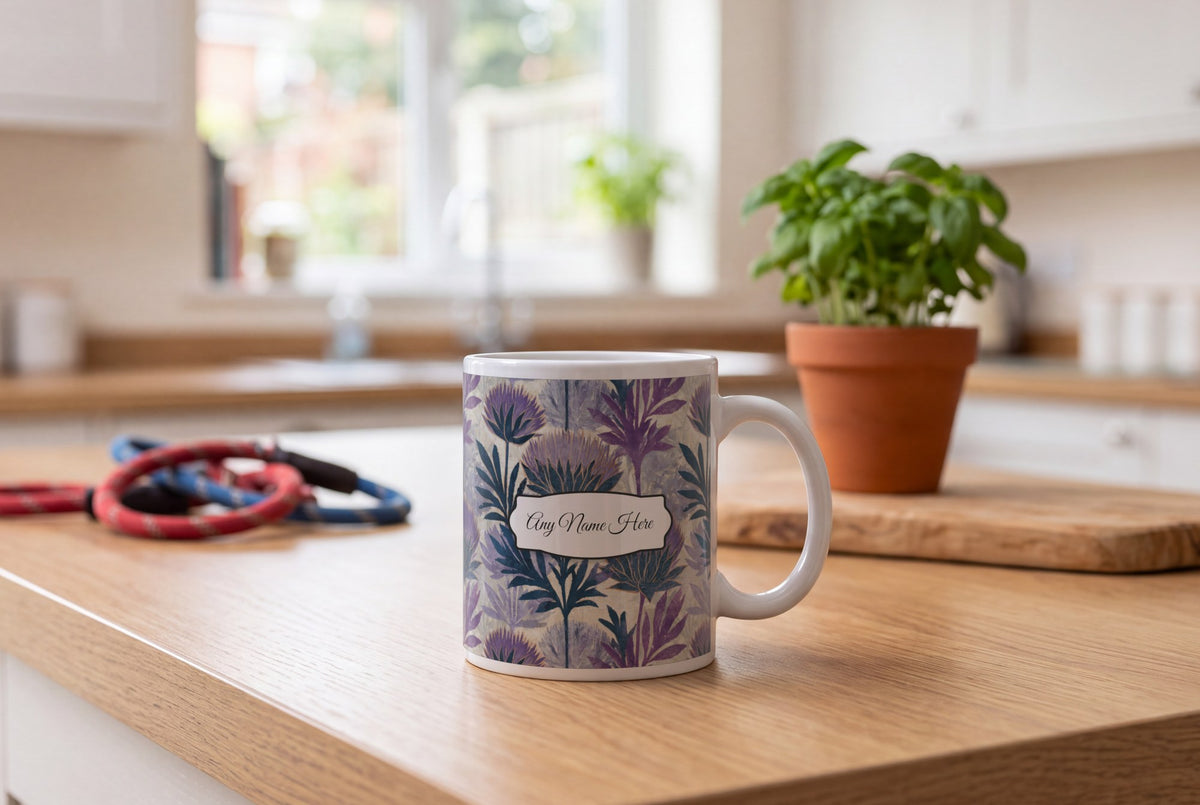 Lifestyle: Naturalist Thistle Name Mug 2