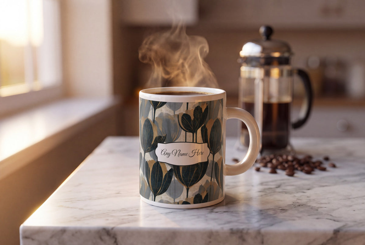 Lifestyle: X-ray Tulips Name Mug