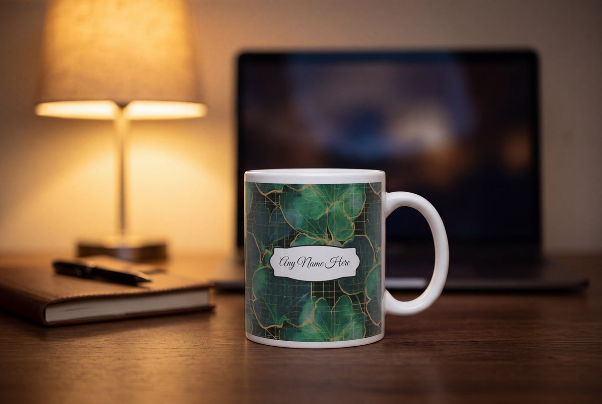 Lifestyle: X-ray Neon Grid Name Mug