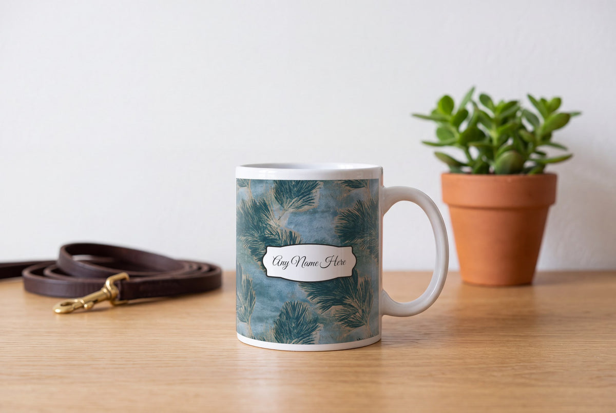 Lifestyle: Monoprint Horsetail Name Mug