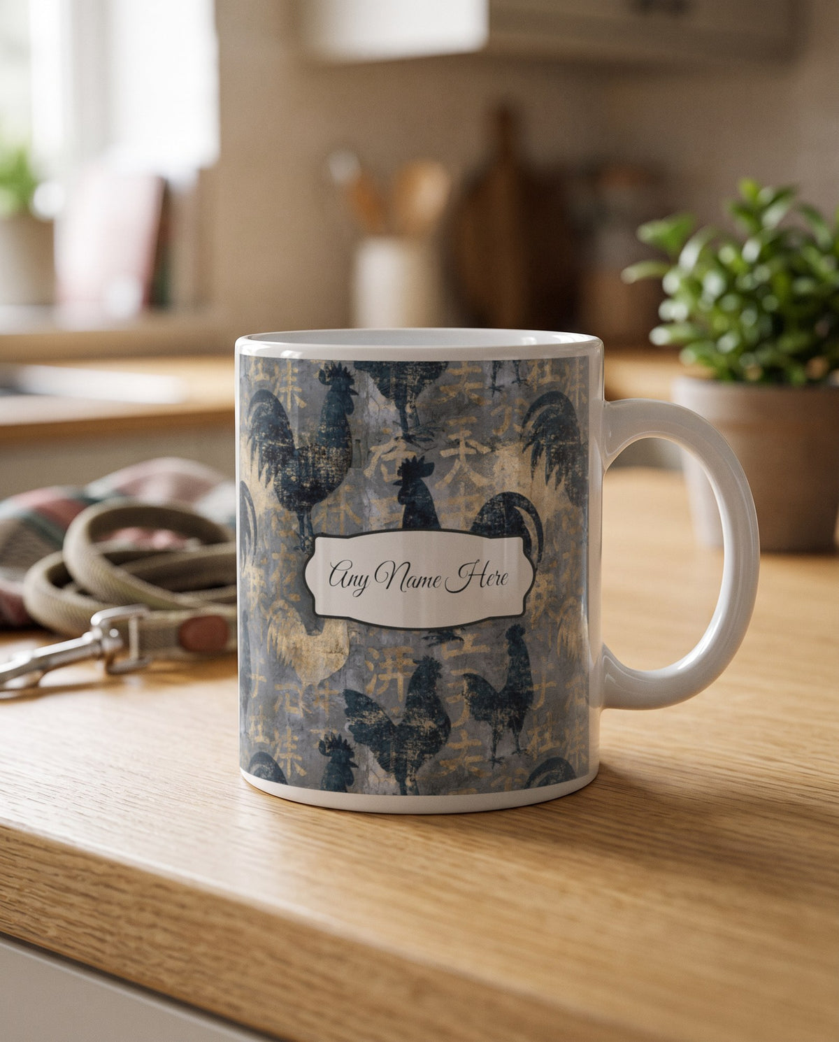 Lifestyle: Fresco Rooster Weather Vane Name Mug