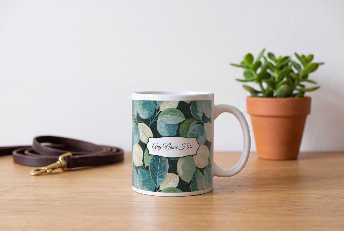 Lifestyle: Scratchboard Guavas Name Mug