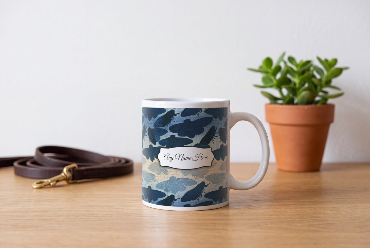 Lifestyle: Letterpress Cicadas Name Mug