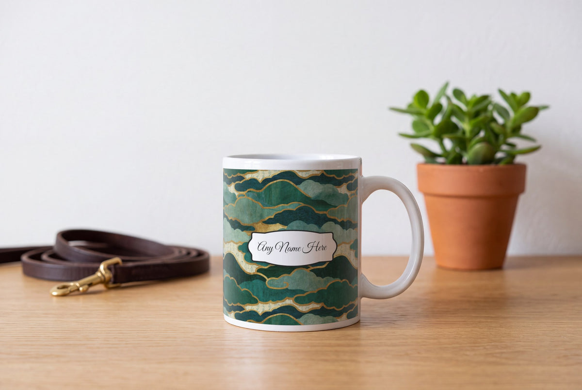 Lifestyle: Woodcut Fog Banks Name Mug