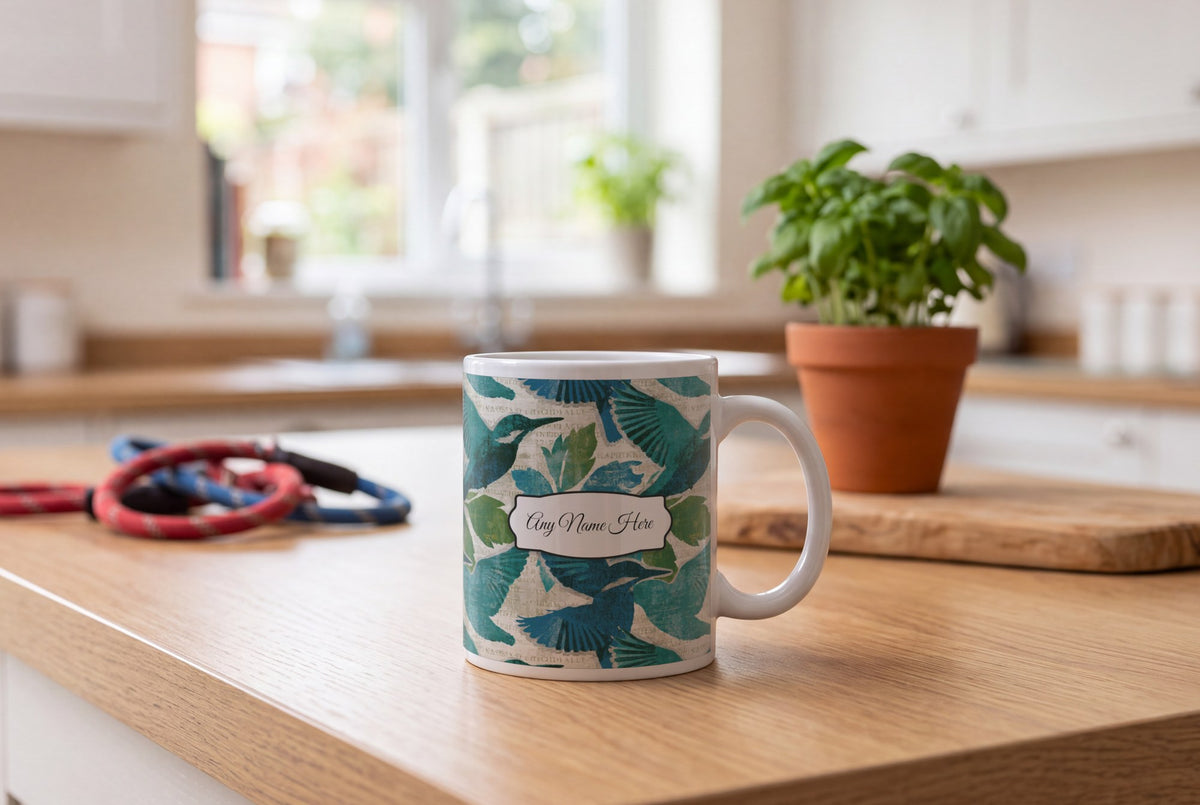 Lifestyle: Minimal Kingfisher Name Mug