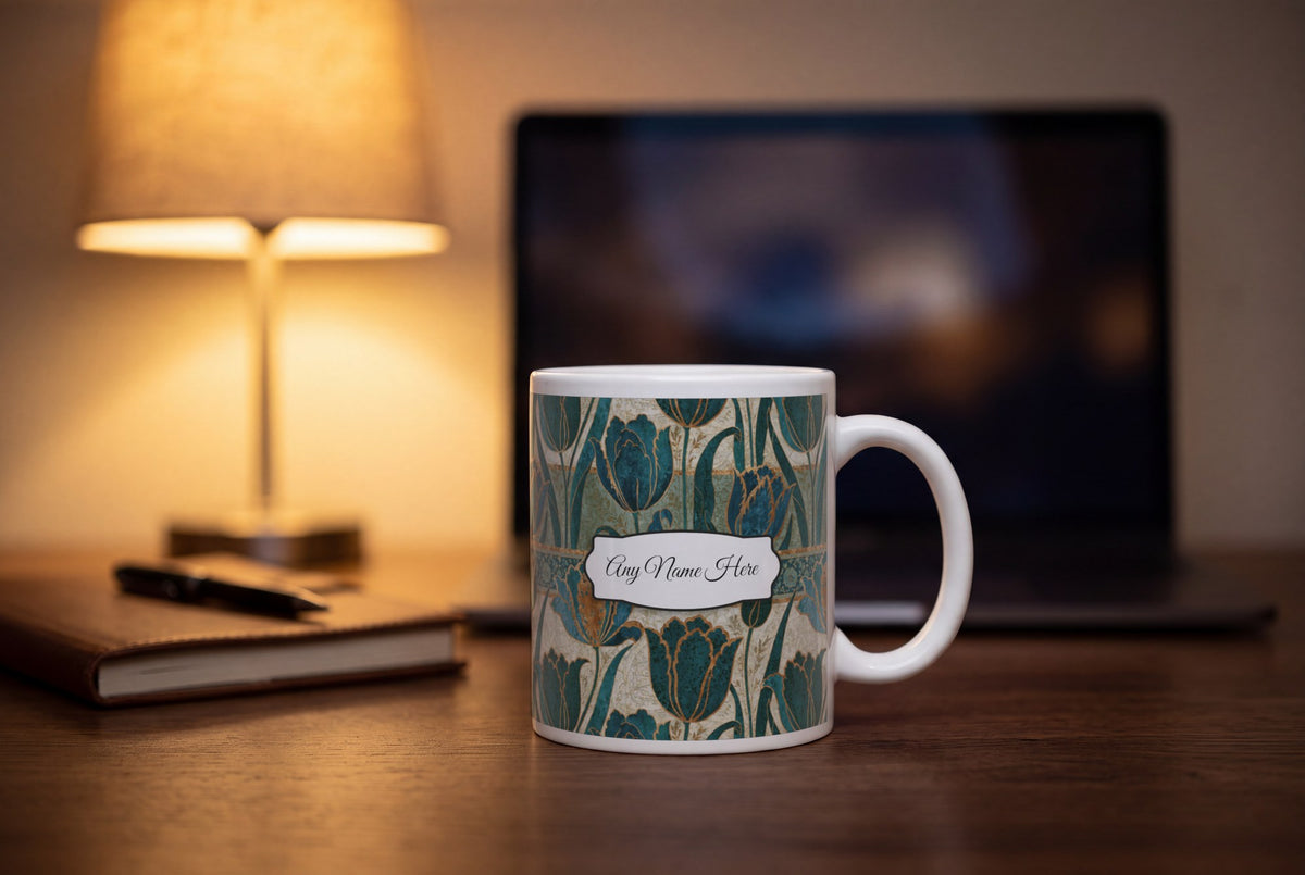 Lifestyle: Mughal Tulips Name Mug
