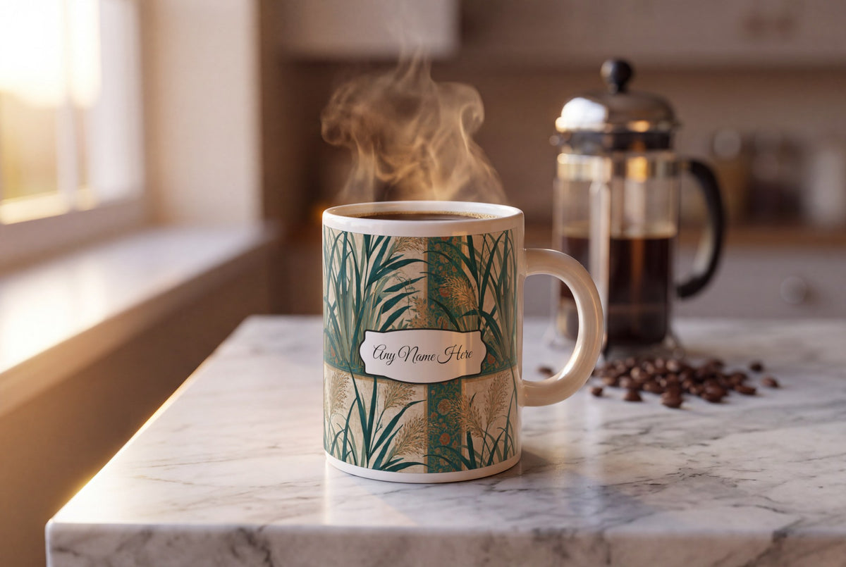 Lifestyle: Mughal Reed Miniature Name Mug