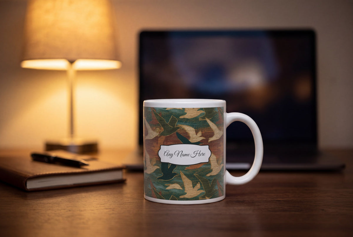 Lifestyle: Pyrography Gulls Name Mug 3
