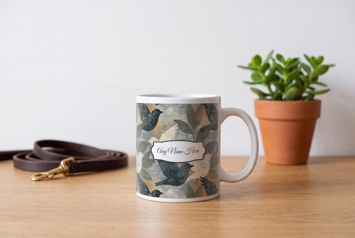 Lifestyle: Risograph Lovebirds Name Mug 2