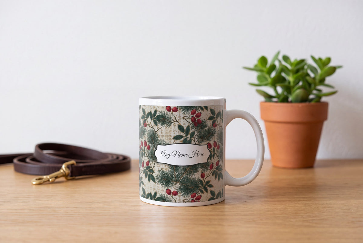 Lifestyle: Naturalist Rose Hips Name Mug