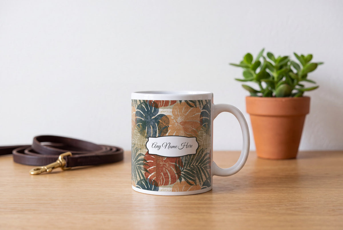 Lifestyle: Risograph Philodendron Name Mug 2