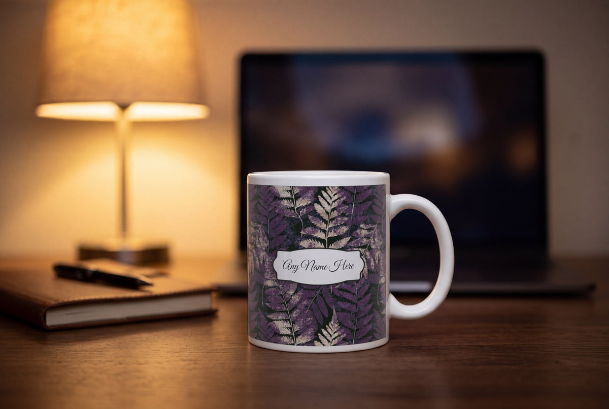 Lifestyle: Blueprint Fern Abstract Name Mug