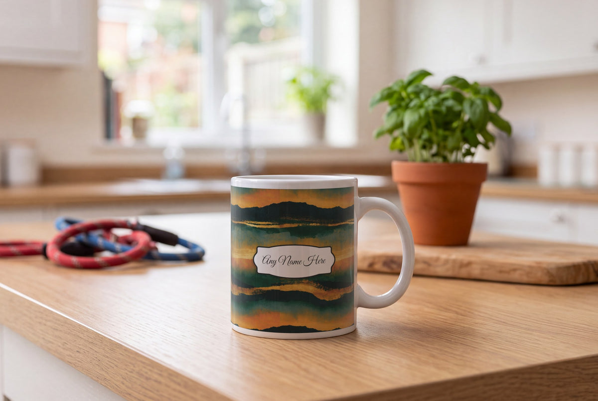 Lifestyle: Sumi-e Forest Abstract Name Mug 2