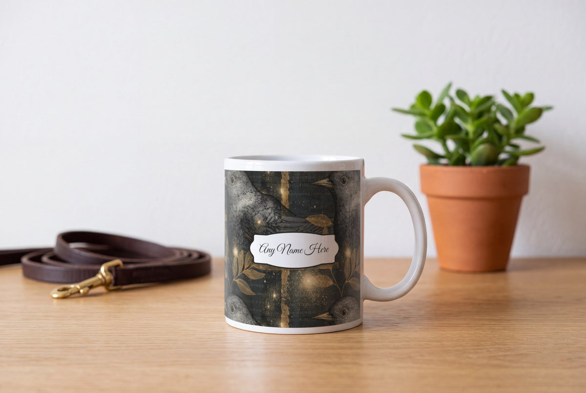 Lifestyle: Cross Hatch Italian Wisps Name Mug 3