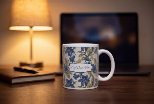Lifestyle: Baroque Bluebells Name Mug