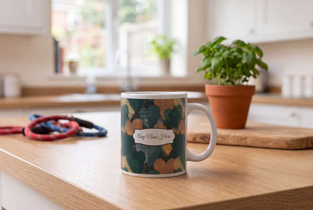Lifestyle: Lithograph Love Hearts Name Mug