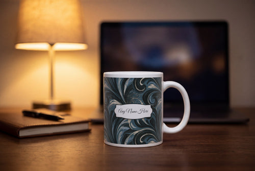 Lifestyle: Baroque Mexico Slate Ink Name Mug