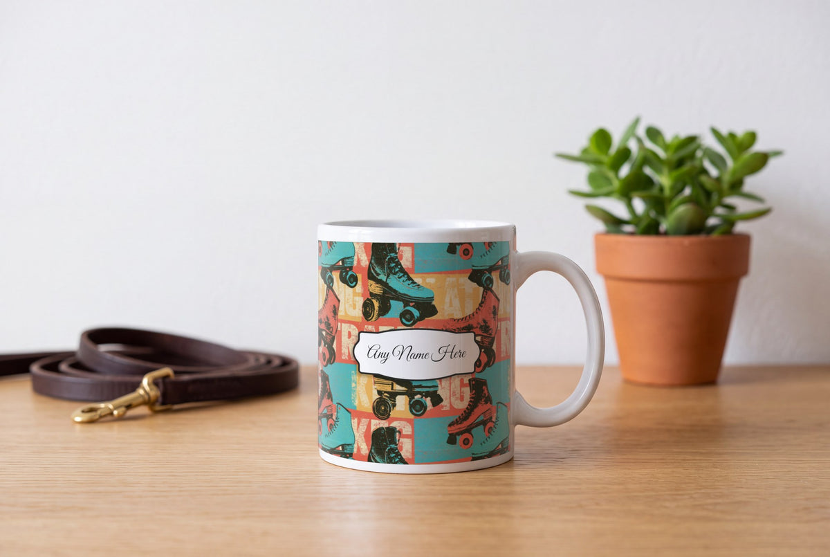 Lifestyle: Roller Skate 80s Name Mug 2