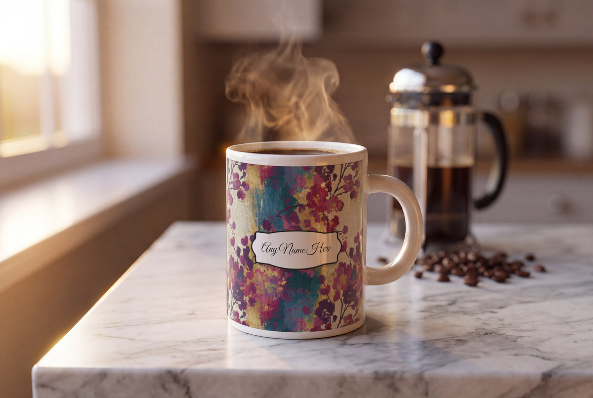 Lifestyle: Chinoiserie Heart Name Mug