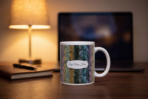 Lifestyle: Baroque Rainbow Abstract Name Mug