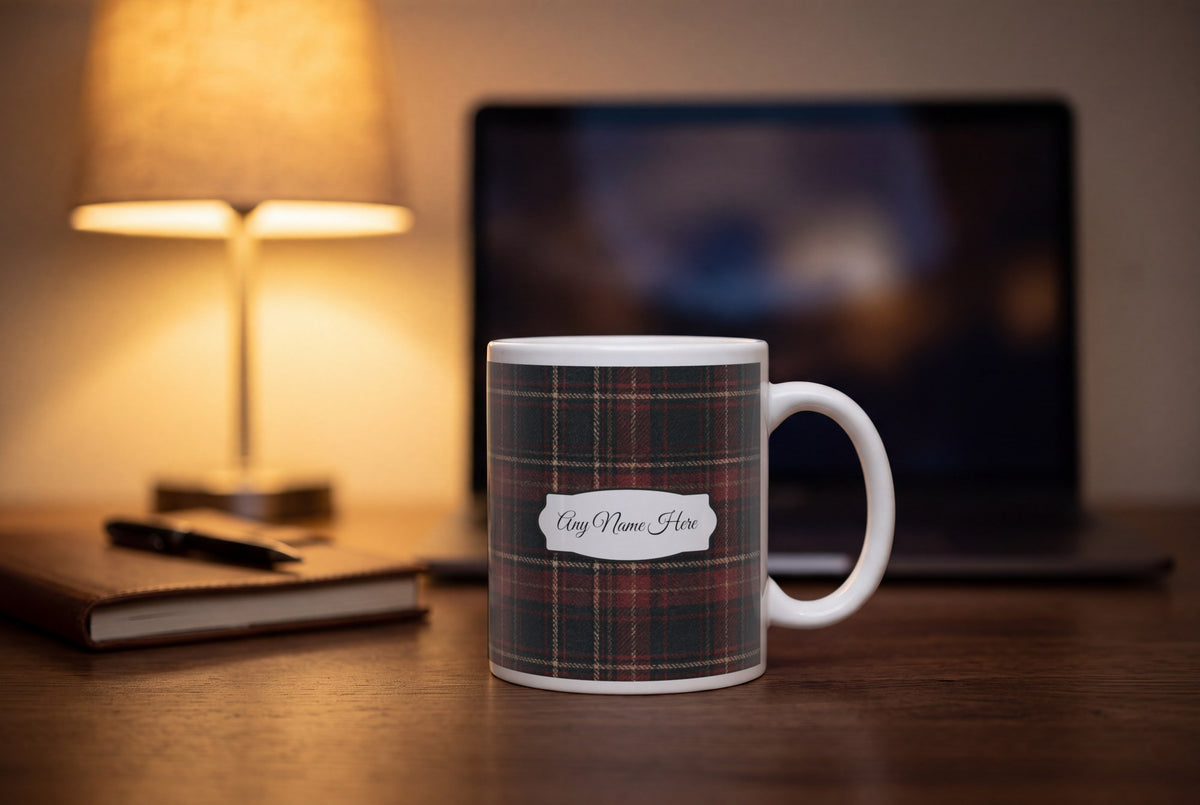 Lifestyle: Tartan Plaid Name Mug 3